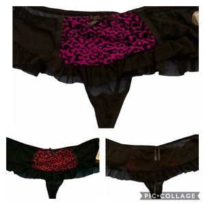 True desire lace ruffle skirt thong